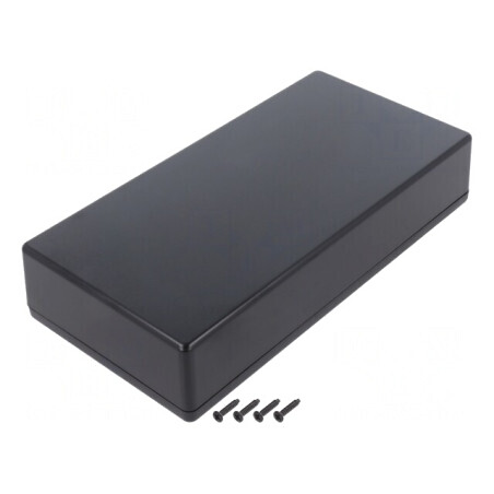 Carcasă Universală Neagră ABS IP40 110x220x45 mm | Electronic-mag.ro | Componente Electronice