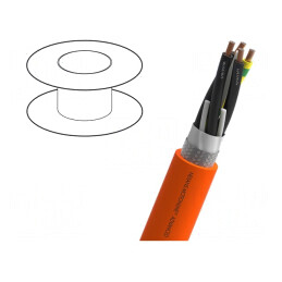 Cablu: pentru servomotoare | MOTIONLINE® ADVANCED | 4G4mm2 | litat | 13-EYS11G04R-A5