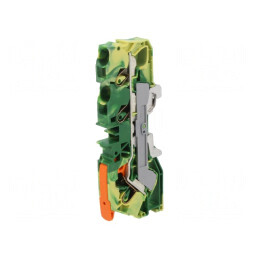 Conector Îmbinare Șine 0,5-16mm² 3 Borne Galben-Verde | Electronic-mag.ro | Componente Electronice