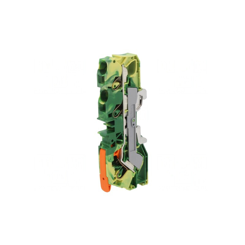 Conector Îmbinare Șine 0,5-16mm² 3 Borne Galben-Verde | Electronic-mag.ro | Componente Electronice