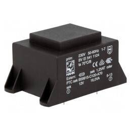 Transformator încapsulat 16VA 230VAC 12V PCB | Electronic-mag.ro | Componente Electronice