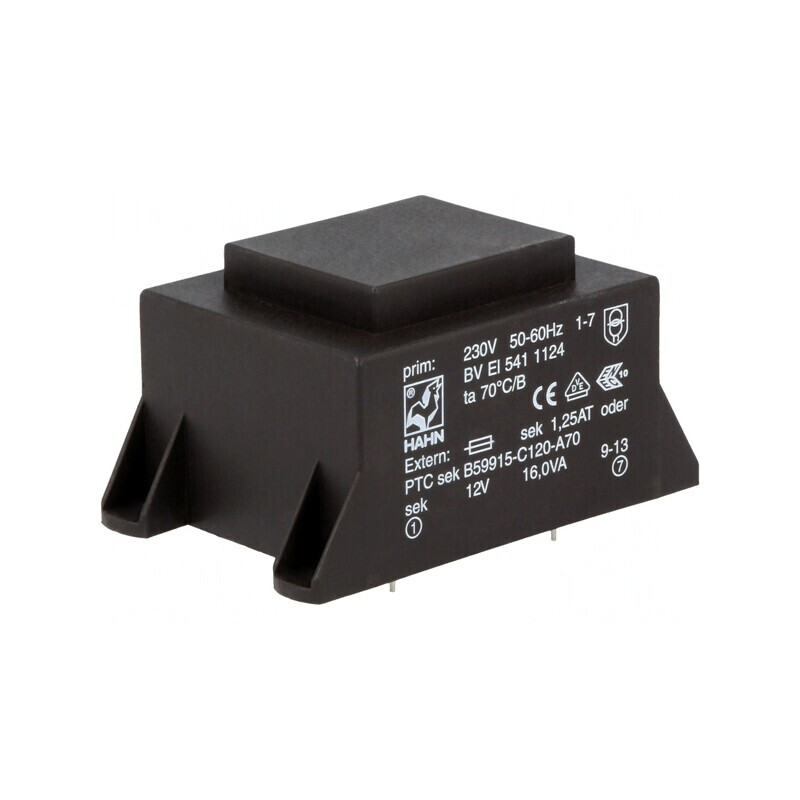 Transformator încapsulat 16VA 230VAC 12V PCB | Electronic-mag.ro | Componente Electronice