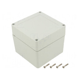 Carcasă Universală 105x105x90 mm cu Bucșă din Alamă | Electronic-mag.ro | Componente Electronice