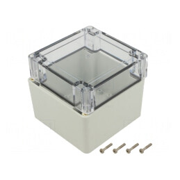 Carcasă Universală cu Bucșă din Alamă 105x105x90 mm | Electronic-mag.ro | Componente Electronice