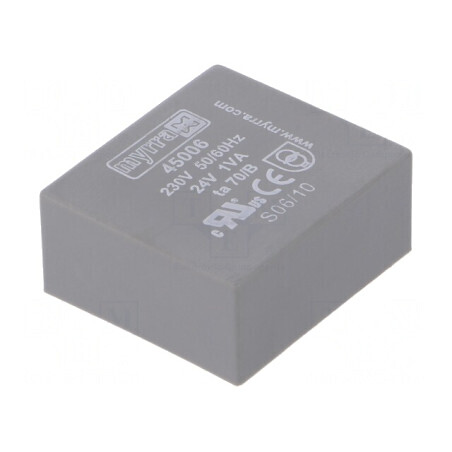 Transformator încapsulat 1VA 230V 24V PCB 34x31x15mm | Electronic-mag.ro | Componente Electronice
