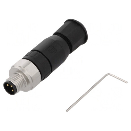Conector M8 3 Pin Drept pe Cablu 4A IP67 60V | Electronic-mag.ro | Componente Electronice