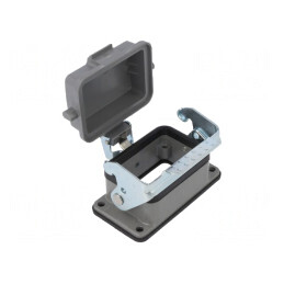 Carcasă pentru conectori HDC D6B cu clichet drept | Electronic-mag.ro | Componente Electronice