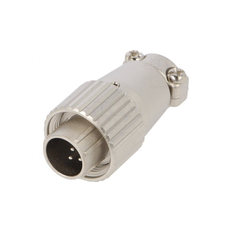 Conector Circular JR Mufă Tată 5 PIN Argintat 5A M18x1 | Electronic-mag.ro | Componente Electronice