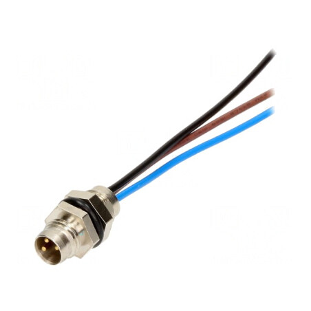 Conector M8 Tată 3 Pin cu Cabluri IP67 | Electronic-mag.ro | Componente Electronice