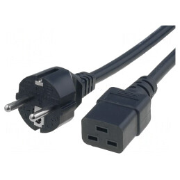 Cablu Alimentare CEE 7/7 la IEC C19 5m Negru | Electronic-mag.ro | Componente Electronice