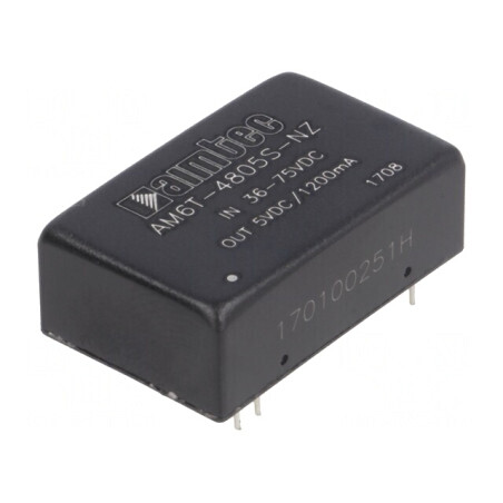 Convertor DC/DC 6W 36-75V la 5V 1.2A DIP24 | Electronic-mag.ro | Componente Electronice