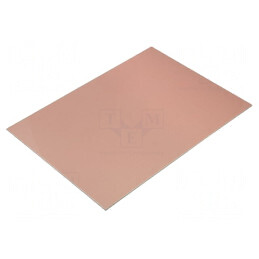 Placă laminată aluminiu 1,5mm cu acoperire cupru 244mm x 170mm