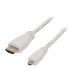 Cablu HDMI 2.0 la Micro HDMI 1m Alb | Electronic-mag.ro | Componente Electronice