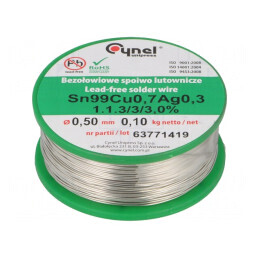 Sârmă de Lipit fără Plumb 500um 100g Bobină | Electronic-mag.ro | Componente Electronice