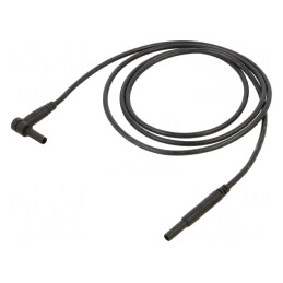Cablu de măsurare 10A izolat 600V 1m negru | Electronic-mag.ro | Componente Electronice
