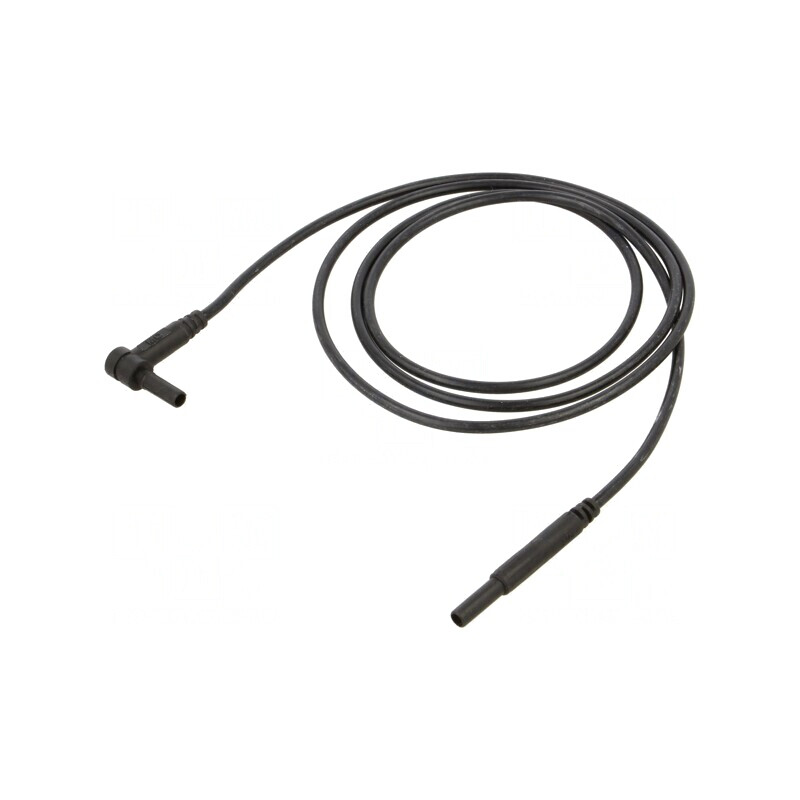 Cablu de măsurare 10A izolat 600V 1m negru | Electronic-mag.ro | Componente Electronice