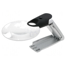 Lupă de masă cu iluminare LED x2÷x4 Ø90mm | Electronic-mag.ro | Componente Electronice