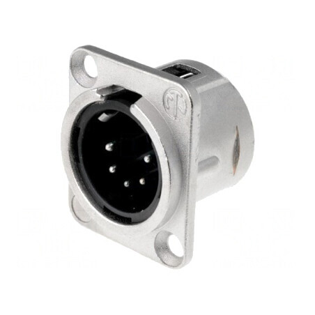 Soclu XLR 5 Pin pentru Panou | Electronic-mag.ro | Componente Electronice