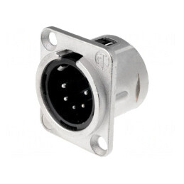 Soclu XLR 5 Pin pentru Panou | Electronic-mag.ro | Componente Electronice
