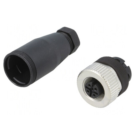 Mufă M12 4-PIN Mamă pe Cablu Drept DeviceNet CANopen | Electronic-mag.ro | Componente Electronice