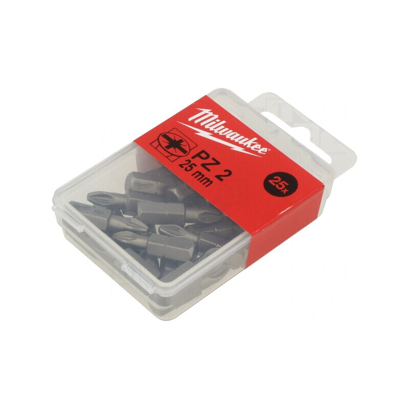 Capăt de şurubelniţă Pozidriv PZ2 25mm 25buc | Electronic-mag.ro | Componente Electronice