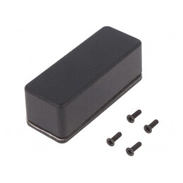 Carcasă Universală Aluminiu Neagră 35x89x30mm | Electronic-mag.ro | Componente Electronice