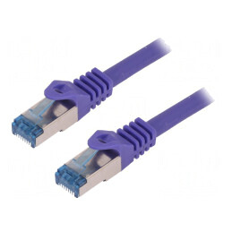 Patch Cord S/FTP Cat6a LSZH Violet 10m | Electronic-mag.ro | Componente Electronice