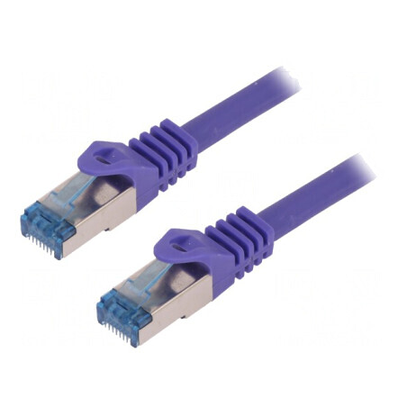 Patch Cord S/FTP Cat6a LSZH Violet 10m | Electronic-mag.ro | Componente Electronice