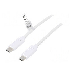 Cablu USB 3.2 USB-C Alb 0.5m 10Gbps | Electronic-mag.ro | Componente Electronice
