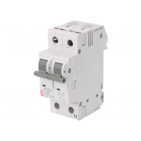 Întrerupător Supracurent 20A 230/400V 1P+N | Electronic-mag.ro | Componente Electronice