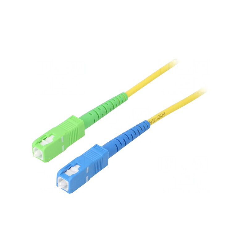 Patch Cord Fibră OS2 SC/APC SC/UPC 30m Galben | Electronic-mag.ro | Componente Electronice