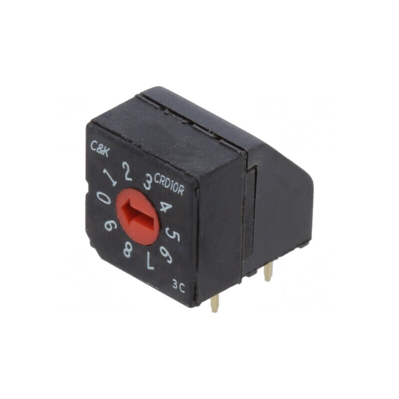 Întrerupător codificare DEC/BCD Poz: 10 THT dreapta | Electronic-mag.ro | Componente Electronice