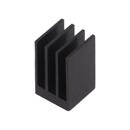 Radiator extrudat cu aripioare negru 15x15mm | Electronic-mag.ro | Componente Electronice