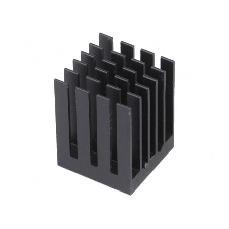 Radiator extrudat cu aripioare BGA negru 19x19mm | Electronic-mag.ro | Componente Electronice