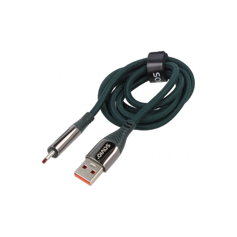 Cablu USB 2.0 A la C 1m Negru Textilă | Electronic-mag.ro | Componente Electronice