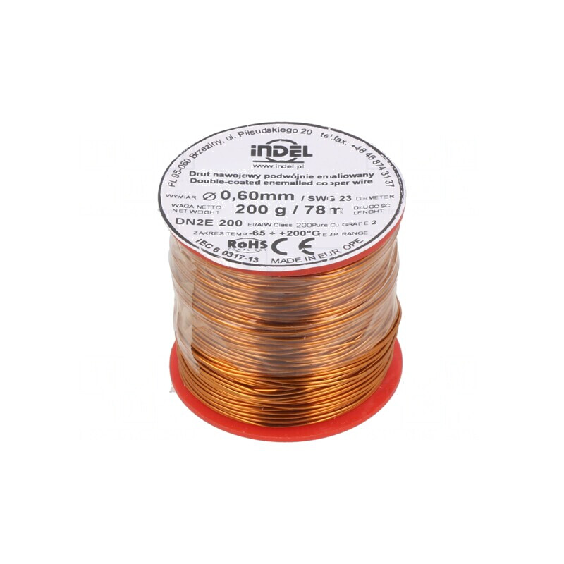 Sârmă dublu emailată 0,6mm 0,2kg Cu | Electronic-mag.ro | Componente Electronice Sârmă dublu emailată 0,6mm 0,2kg Cu | Electronic-mag.ro | Componente Electronice