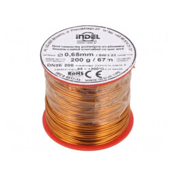 Sârmă Emailată Dublă 0,65mm 0,2kg Cu | Electronic-mag.ro | Componente Electronice