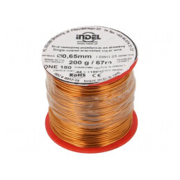 Sârmă Emailată 0.65mm 0.2kg Cu | Electronic-mag.ro | Componente Electronice
