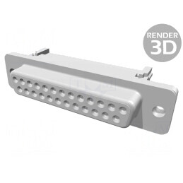 Conector D-Sub 25 PIN Mufă Mamă IDC 1,27mm pentru Cablu-Bandă | Electronic-mag.ro | Componente Electronice