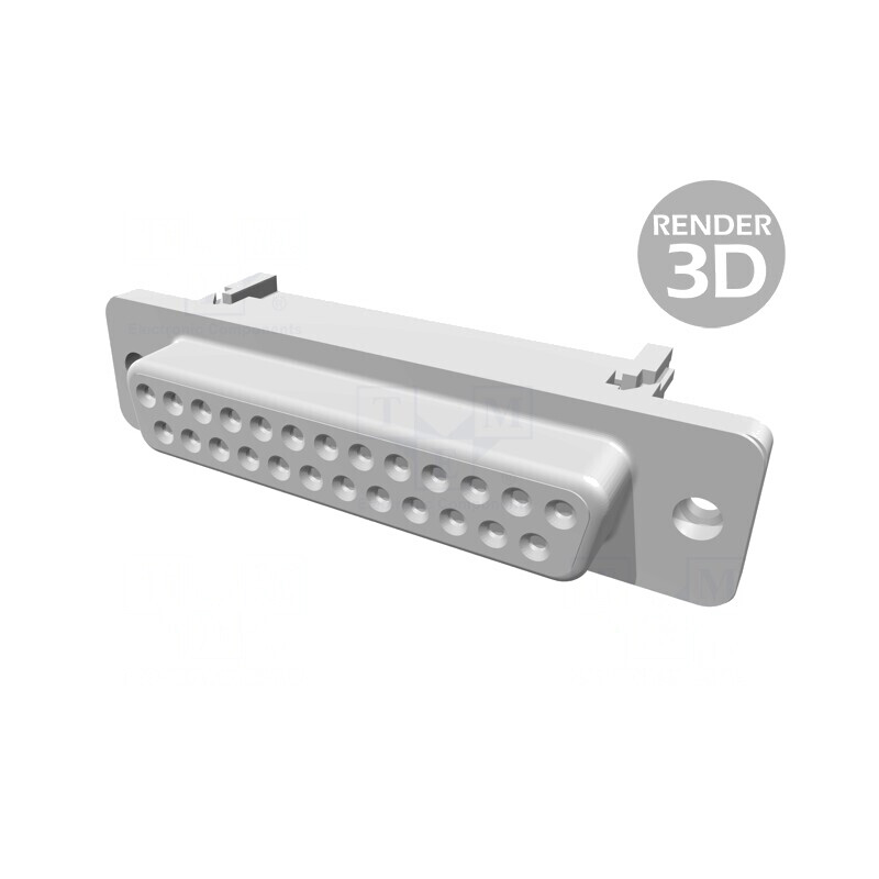 Conector D-Sub 25 PIN Mufă Mamă IDC 1,27mm pentru Cablu-Bandă | Electronic-mag.ro | Componente Electronice