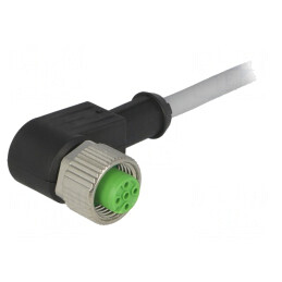 Cablu M12 unghi 4 pini 1,5m 30VAC 4A | Electronic-mag.ro | Componente Electronice