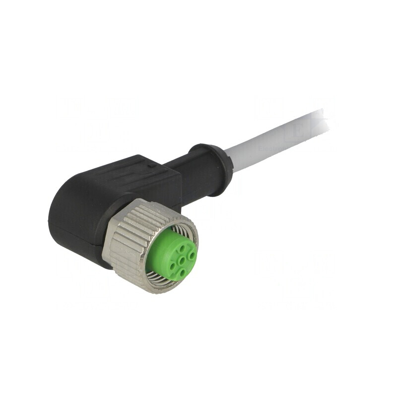 Cablu M12 unghi 4 pini 1,5m 30VAC 4A | Electronic-mag.ro | Componente Electronice
