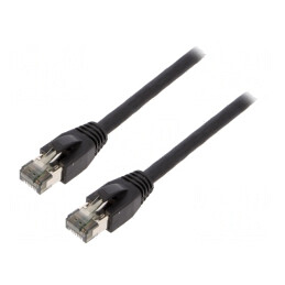 Patch Cord Cat 8.1 Negru 5m 26AWG LSZH | Electronic-mag.ro | Componente Electronice