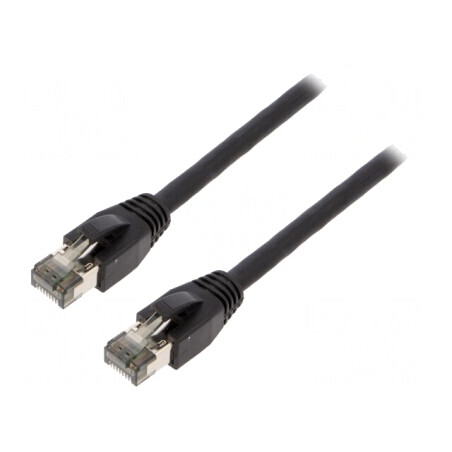 Patch Cord Cat 8.1 Negru 5m 26AWG LSZH | Electronic-mag.ro | Componente Electronice