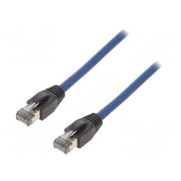 Patch cord S/FTP Cat 8.1 albastru 5m LSZH 26AWG | Electronic-mag.ro | Componente Electronice