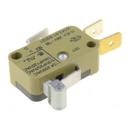 Microîntrerupător cu Manetă și Rulou 12A/250VAC | Electronic-mag.ro | Componente Electronice