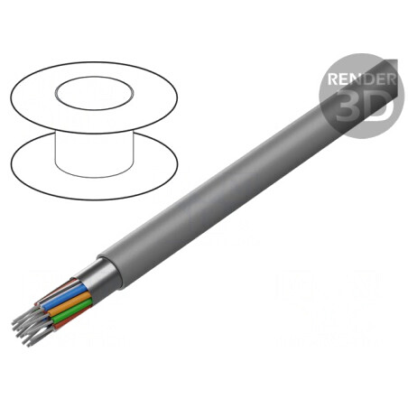 Cablu RS232 20x24AWG Ecranat PVC Crom | Electronic-mag.ro | Componente Electronice