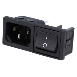 Conector alimentare AC 10A 250V IEC 60320 | Electronic-mag.ro | Componente Electronice