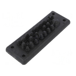 Garnitură Neagră cu Multiple Orificii 25-40, 40-90°C | Electronic-mag.ro | Componente Electronice