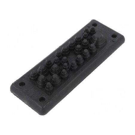 Garnitură Neagră cu Multiple Orificii 25-40, 40-90°C | Electronic-mag.ro | Componente Electronice